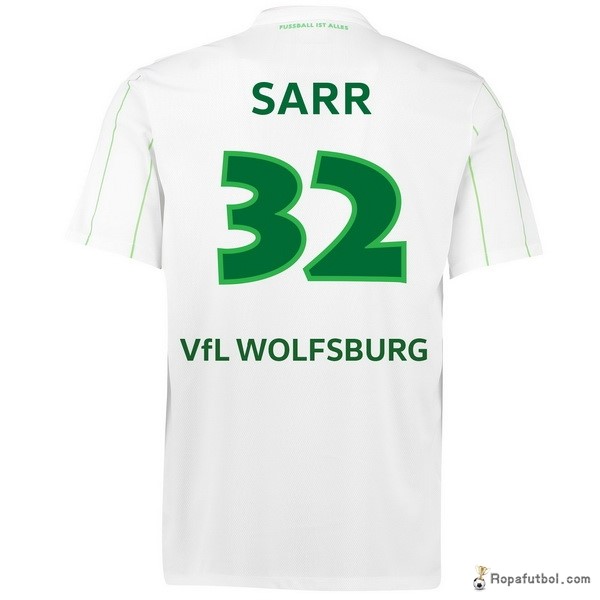 Camiseta VfL Wolfsburgo Replica Segunda Ropa Sarr 2016/17 Blanco